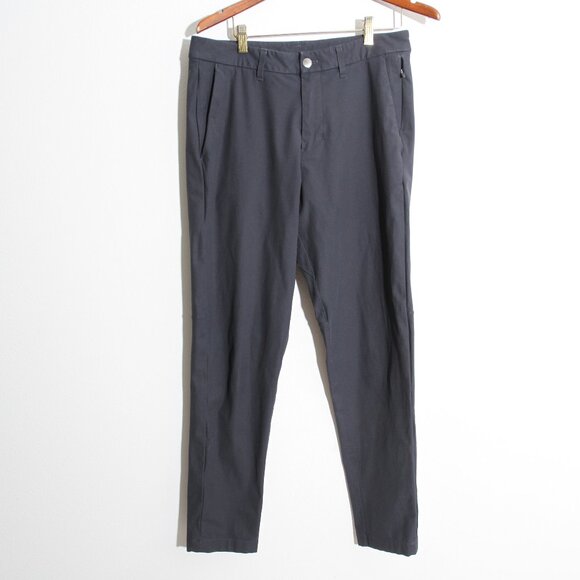 Lululemon Commission Pant Slim *Warpstreme 28" Obsidian Gray Chino Size 31 - Picture 2 of 14